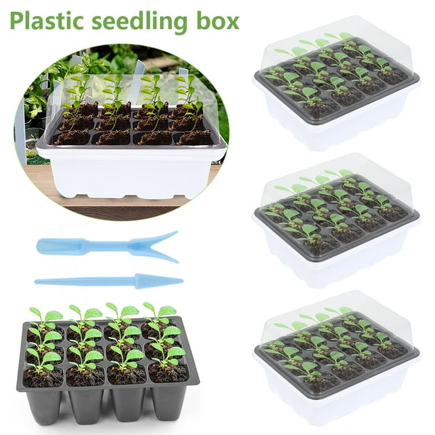 10 Pcs Cells Seedling Starter Seed Germination Nursery Grow Box Propagation Tray 10 Pcs Cells Seedling Starter Seed Germination Nursery Grow Box Propagation Tray